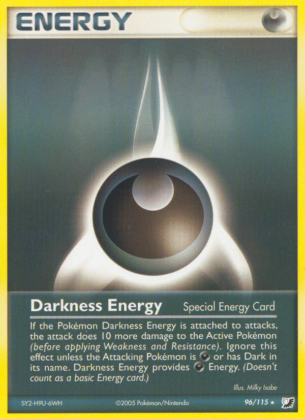 EX Unseen Forces Darkness Energy #96/115